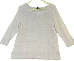 Talbots Petites Linen Lightweight Green Gray Beachy Coastal Sweater Size MP  - £14.99 GBP