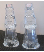 Princess House 1988 Santa 24% Crystal Candle Stick Holder #848 Christmas... - $24.85