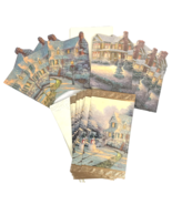 Vintage Thomas Kinkade Christmas Cards Die Cut Glitter Lot 34 Hallmark - $46.54 CAD