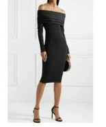 Chelsea28 Women Dark Grey Knit Off the Shoulder Midi Sweater Dress Size M - $29.70