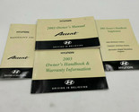 2003 Hyundai Accent Owners Manual Handbook OEM K01B08008 - $14.84