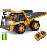 RC Dump Truck Toy, 9-Channel Remote Control Toy with Metal Bed &amp; Light, - $400.45 MXN