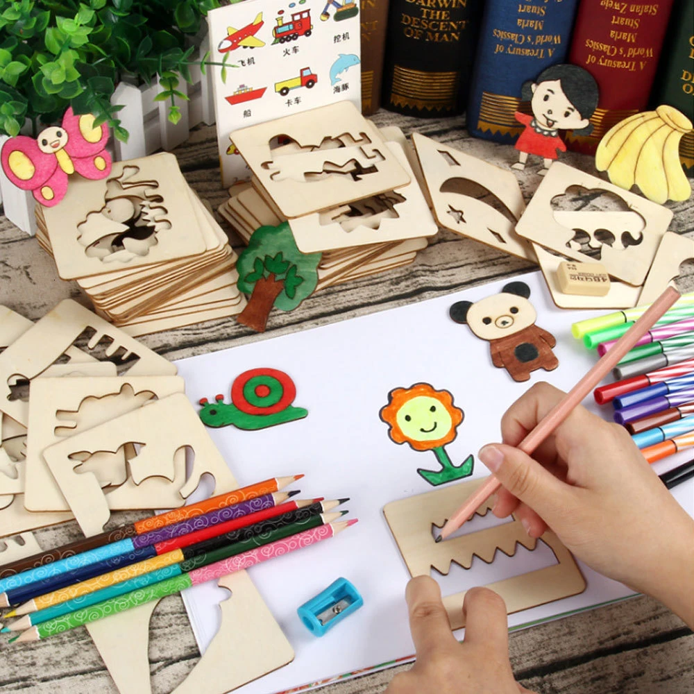 Ls educational coloring book paint learning coloring board drawing board wooden drawing thumb200