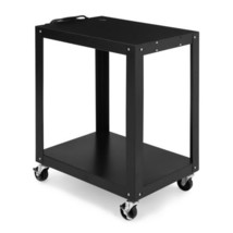 Av Cart, 26 Inch Height 2-Layer Av Cart, Media Cart with Power Strip, Heavy- Dut - £239.49 GBP