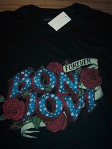 Women&#39;s Teen Bon Jovi Forever Roses T-shirt Small New w/ Tag Band - £15.48 GBP