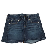 American Eagle Women&#39;s Shorts Dark Blue Stretch Denim Size 2 - $19.71 CAD