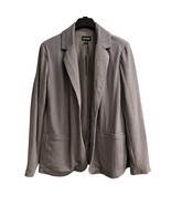 Steve Madden Hot Blazer Womens L Gunmetal Silver Metallic Jacket Open Front - $55.49 CAD