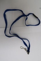 Detachable Ribbon Lanyard Cellphone Key Sling Hook Necklace Blue  Strap 20&quot; - £6.31 GBP