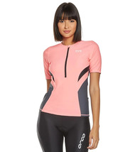 TYR Womens Competitor Short Sleeve Top Triathlon Compression UPF 50+ Pink S - £26.96 GBP