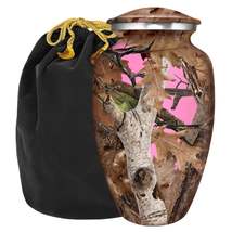 Pink Camouflage Adult Cremation Urn for Human Ashes - £43.51 GBP