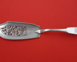 English Georgian Sterling Fish Server London 1825 pierced chased blade 12&quot; - £204.22 GBP