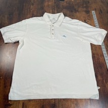 Tommy Bahama Islandzone Supima white short sleeve polo shirt large Trim Fit men - £14.00 GBP