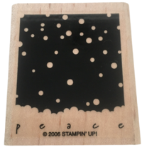 Stampin Up Rubber Stamp Snow Falling Snowing Peace Christmas Holiday Card Making - £3.92 GBP