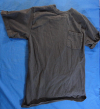 HANES BEEFY BLACK SHORT SLEEVE CREWNECK 100% COTTON WITH CHEST POCKET T ... - $11.08