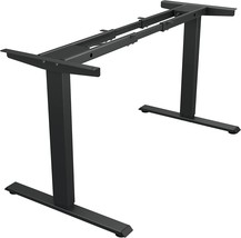 Topsky Dual Motor Electric Adjustable Standing Computer Desk, Black Frame Only - $272.99