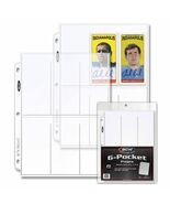 2 packs of 20 (40) BCW 2 ⅝&quot; x 5 ½&quot; Photo or Card 6-Pocket Pro Binder Pages - $630.88 MXN