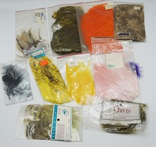 Lot of 10 Fly Tying Fishing Hackle Marabou etc. - £19.75 GBP