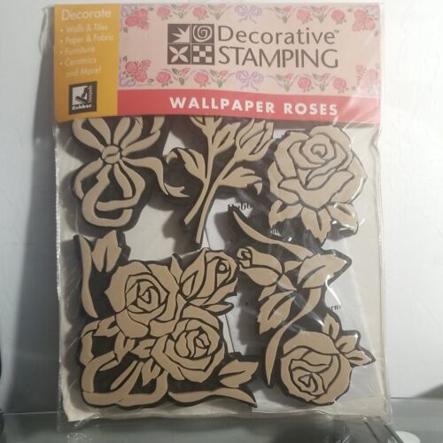 NEW Sealed Decorative Stamping Rubber Wallpaper Roses 63007 - $18.69