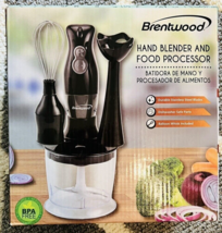 Brentwood HB-38BK 2 Speed Hand Blender and Food Processor with Balloon Whisk - £18.66 GBP