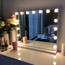 Fenchilin Vanity Mirror With Lights, Hollywood Lighted Makeup Mirror With, White - £104.47 GBP