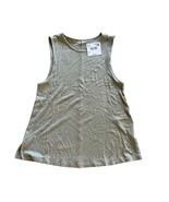 American Eagle Outfitters Womens Ribbed Tank Top XS Soft Fabric Sage Green - $17.48 CAD