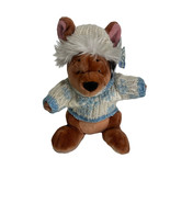 Disney Parks Winnie The Pooh ROO Blue Snowflake Sweater 8&quot; Plush Stuffed... - £19.64 GBP