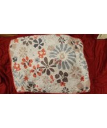Standard Pillow Sham Peachy Orange Floral Cotton Silky Feel 20&quot; x 26&quot; - $6.83
