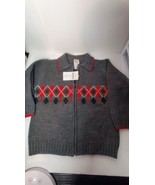 Vtg Gymboree Holiday Zip Sweater  3 Yrs 2001 Nos Nwt Wool Blend Christma... - $34.55