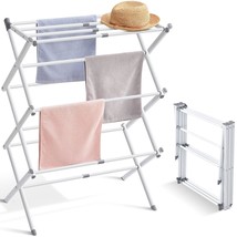 Expandable Clothes Drying Rack, Foldable Laundry Drying Rack, 3-Tier Collapsible - £59.43 GBP