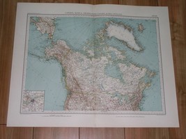 1927 Map Of Canada Ontario British Columbia Alaska Greenland Ottawa Inset Map - £22.02 GBP