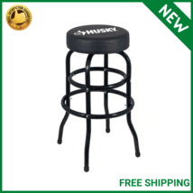 Shop Stool Cushioned 360° Swivel Seat 29 in. Workshops Game Rooms Bar Chair - £55.20 GBP