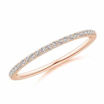 ANGARA Natural Diamond Comfort Fit Wedding Band in 14K Gold (IJI1I2, 0.11 Ctw) - £419.28 GBP