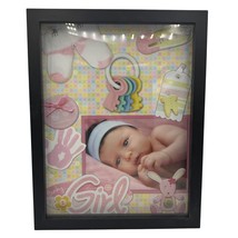 Baby Girl Shadow Box Picture Frame 11x14 Inches - $22.76