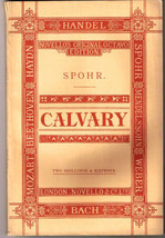 Spohr&#39;s Calvary Book Sheet Music Novello&#39;s Original Ocdtavio Edition - $11.87