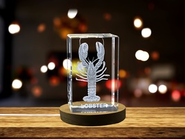 LED Base included | Intricate Lobster Crystal Carvings | Exquisite Gems Etched - £31.96 GBP+