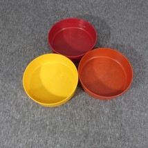 3 Tupperware 6 inch Bowls Harvest Colors Little Wonders Bowls No Lid Cereal - $14.99