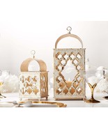 Ramadan Decorations Set of 2 Reclaimed Wood candle Holder Islamic Home D... - £28.04 GBP