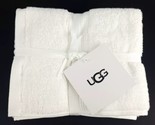 Set of 2 UGG Martis Organic Hand Towels 100% Organic Cotton White 16x28&quot;... - $27.71