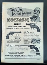 1951 Harrington & Richardson 922 Bantamweight & Sportsman Model 999 Revolver Ad - $6.64