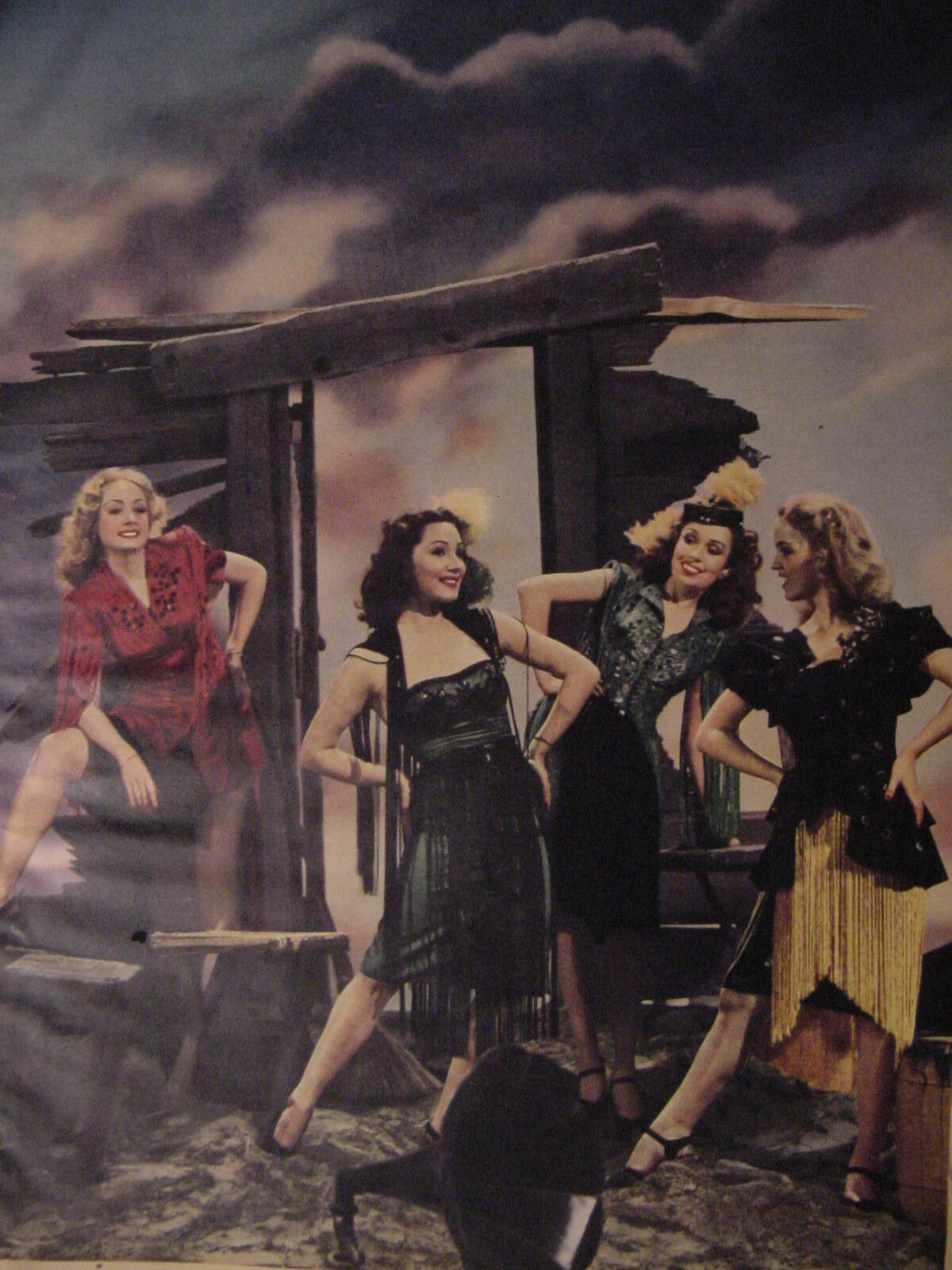 1944 Original Esquire Art WWII Era Beverlee Mitchell Mary Landa Lucille ... - $4.86