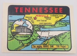 Tennessee Mighty Norris Dam Vintage Original Travel Water Transfer Decal - £13.04 GBP