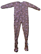 Women&#39;s Bear Leopard Footed Pajamas Drop Seat Cute One Piece Pj Large New W Tags - £28.39 GBP