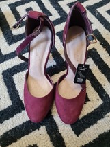 Newlook Wine Suede High Heel Shoes For Women Size 5uk(wide) - £23.45 GBP