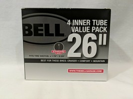 Bell 26” Bicycle Inner Tubes (4-Pack) Standard Valve - Widths 1.75&quot;- 2.25&quot; - £15.66 GBP