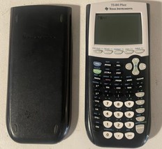 Texas Instruments TI-84 Plus Graphing Calculator 10-Digit LCD with Cover Tested - £32.32 GBP