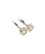 925 STERLING SILVER CLEAR QUARTZ EARRINGS - $41.86