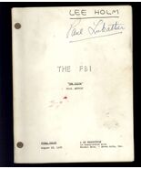 THE FBI "The Widow" #28452 August 1968 * Paul Lukather as Lee Holm SCRIPT - $49.50