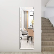 Wall Mirror, Simple And Classic Full Length Mirror, Beveled Frameless Mirror For - £188.22 GBP