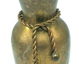 Vintage Brass Bud Vase Urn with Braided Rope &amp; Tassel Design Original Pa... - $14.22