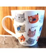 Pfaltzgraff Coffee Mug Cats Purr meow Cat Print Porcelain 18oz - €13,74 EUR
